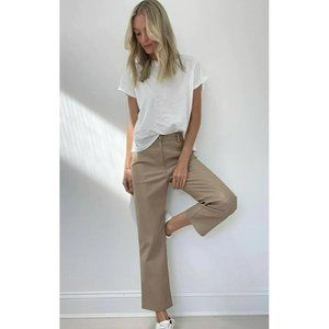Tan Cropped Women's Pants